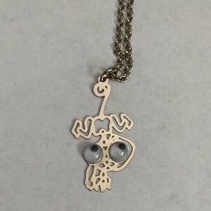 New vintage monkey googly eyes Pendant necklace